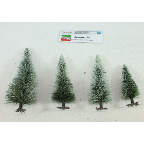Set 4 Alberi di Pino innevati NOCH 1/87
