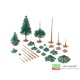 71938 AUHAGEN - Kit di piante sempreverdi H0/TT/N 12 pz + 3 omaggio