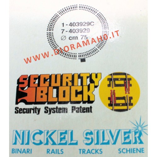 Tracciato base cerchio LIMA in nichel silver e security block 1/87