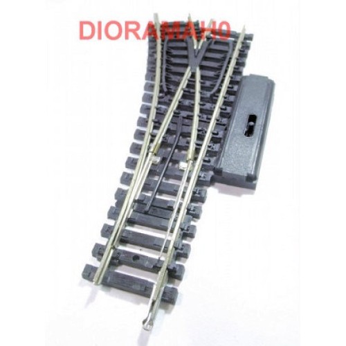 L403753  Scambio manuale SX R 385 -148,8 mm 22,5° Nickel Silver- Lima&Jouef