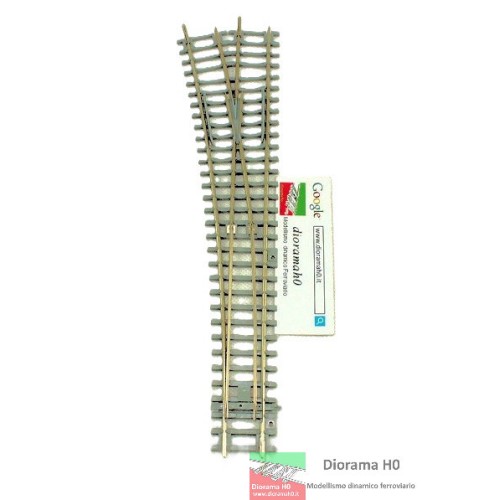 55170 PIKO H0 - Scambio sinistro R9 TRAVERSINE IN CEMENTO