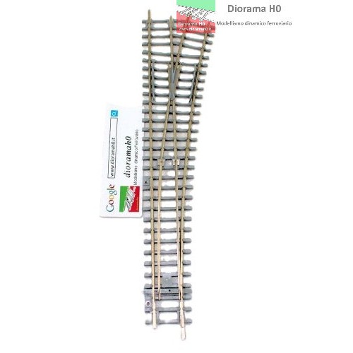 55171 PIKO H0 - Scambio destro R9 TRAVERSINE IN CEMENTO