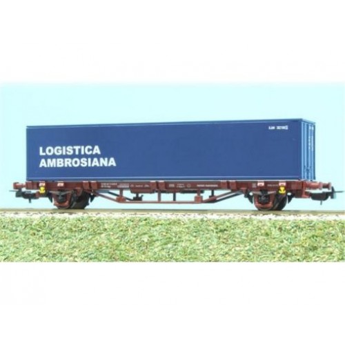 97025 PIKO - Carro pianale FS Container 40'  LOGISTICA AMBROSIANA