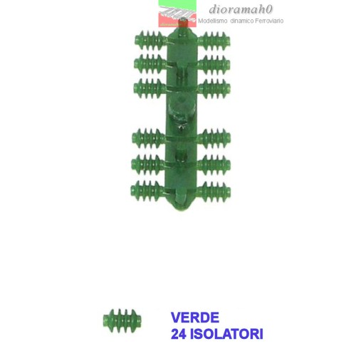 150 SOMMERFELDT - 24 Isolatori per catenaria VERDE 150 SOMMERFELDT - 24 Isolatori per catenaria VERDE