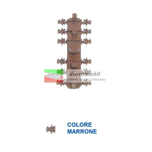 197 SOMMERFELDT - 24 Isolatori per catenaria MARRONE 197 SOMMERFELDT - 24 Isolatori per catenaria MARRONE