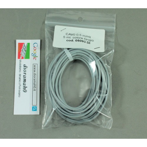 05093 DIORAMAH0 - Cavo grigio 5 metri 0,5 mm²