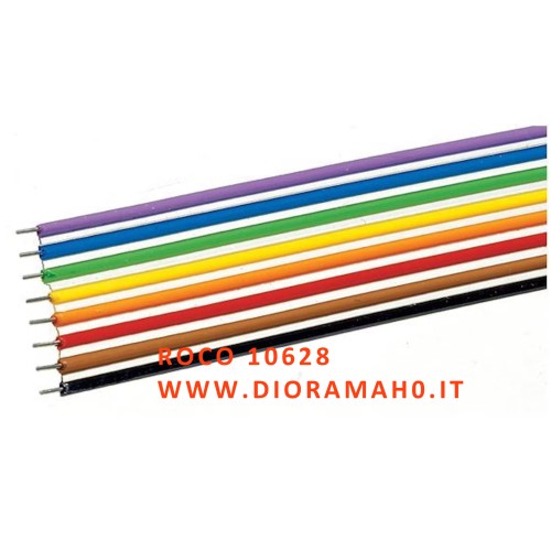 10628 ROCO - Cavo piatto a 8 conduttori 10 m, sezione cavi 0,2 mm² 10628 ROCO - Cavo piatto a 8 conduttori 10 m, sezione cavi 0,2 mm²
