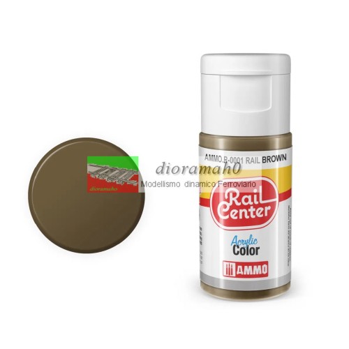 AMMO R-0001 Rail center - Marrone rotaia opaco vernice acrilica
