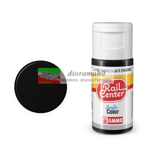 AMMO R-0002 Rail center - Nero motore opaco vernice acrilica AMMO R-0002 Rail center - Nero motore opaco vernice acrilica