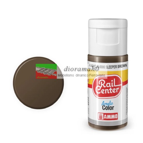 AMMO R-0006 Rail center - Marrone traversina vernice acrilica opaca AMMO R-0006 Rail center - Marrone traversina vernice acrilica opaca