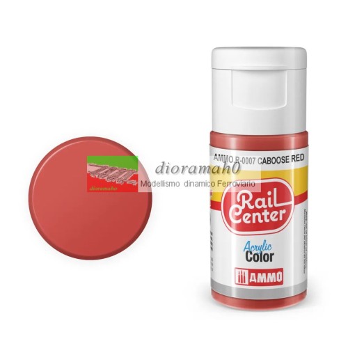 AMMO R-0007 Rail center - Caboose Red "vagoni rossi" opaco vernice acrilica