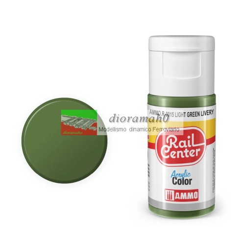 AMMO R-0015 Rail center - Verde chiaro opaco vernice acrilica AMMO R-0015 Rail center - Verde chiaro opaco vernice acrilica