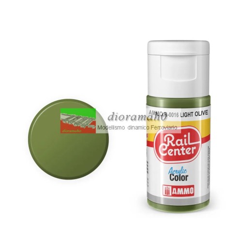 AMMO R-0016 Rail center - Verde oliva chiaro opaco vernice acrilica AMMO R-0016 Rail center - Verde oliva chiaro opaco vernice acrilica