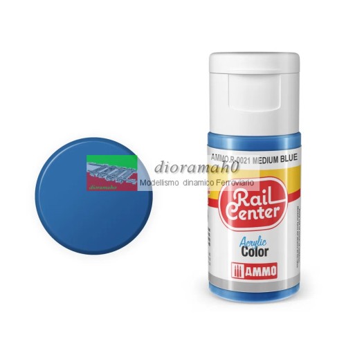AMMO R-0021 Rail center - Blu medio opaco vernice acrilica
