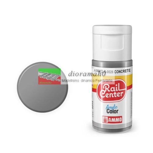 AMMO R-0026 Rail center - Calcestruzzo opaco vernice acrilica AMMO R-0026 Rail center - Calcestruzzo opaco vernice acrilica