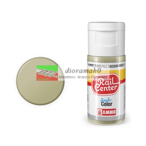 AMMO R-0034 Rail center - Grigio verdastro pallido opaco vernice acrilica