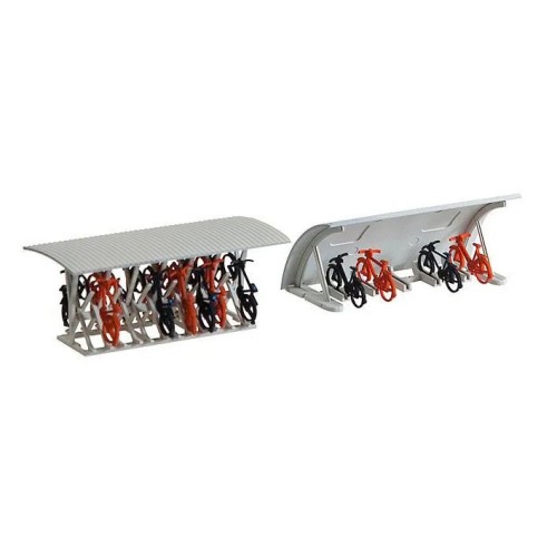 180584 FALLER - Due box porta biciclette + bici 1/87 180584 FALLER - Due box porta biciclette + bici 1/87