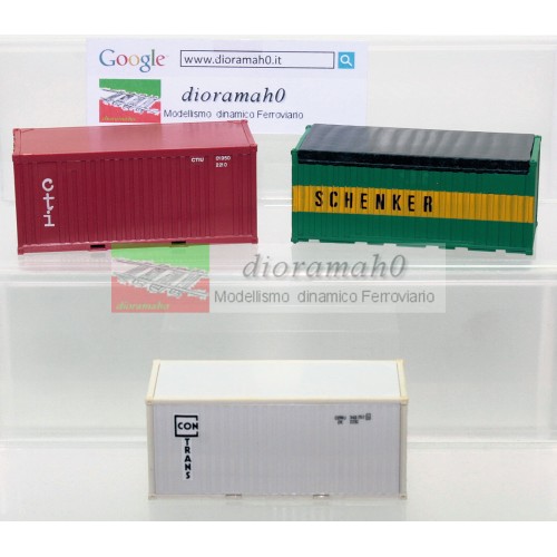 00330 DI - FLEISCHMANN Set di tre container (20 FT) 1/87