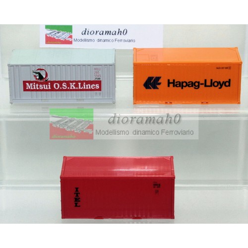 00331 DI - FLEISCHMANN Set di tre container (20 FT) 1/87
