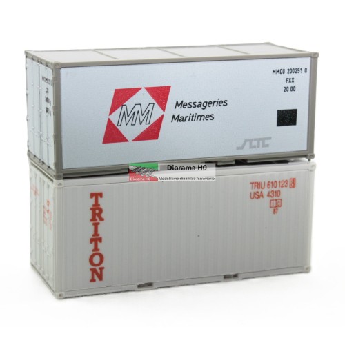 00399 DI - FLEISCHMANN Due container (20 FT) 1/87