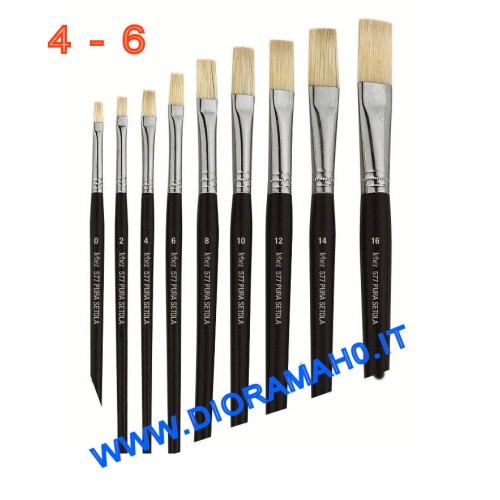 LEBEZ serie 577 - Pennello punta piatta n. 4 e 6