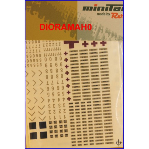 5066 ROCO Minitank - Set decal tabelle numerate e frecce