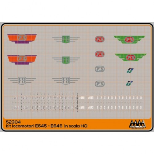 52304 MAX MODEL - Kit per loco E645 E646 varie epoche 1/87 52304 MAX MODEL - Kit per loco E645 E646 varie epoche 1/87