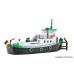 38520 KIBRI - Barca dragatore per spinta chiatta 1/87