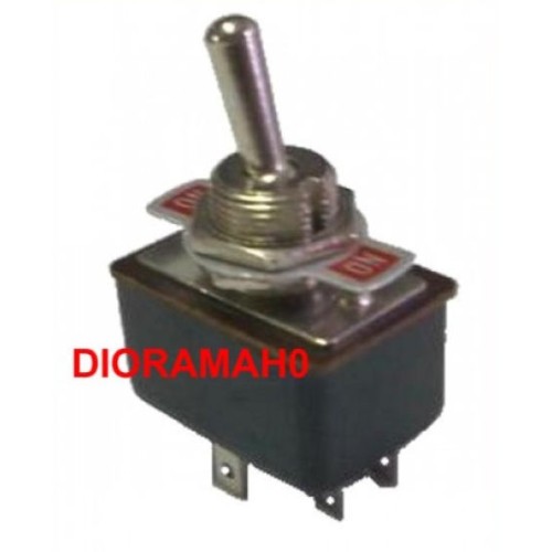 Doppio interruttore a levetta da pannello con piastrina ON-ON - 1222 EF 