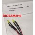 LED 3 mm GIALLO 12v  - 2 Pezzi cablati con resistenza