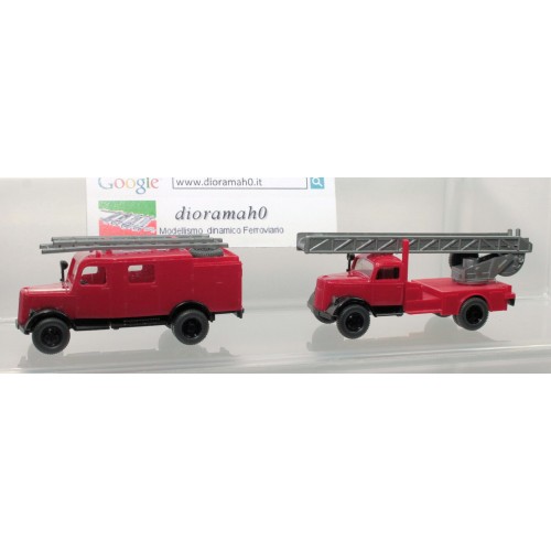 WIKING - Coppia mezzi MAGIRUS vigili del fuoco 1/87