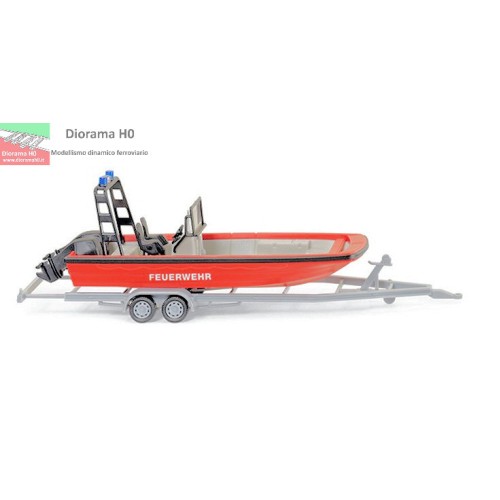 0095 49 WIKING - Mehrzweckboot MZB72 motoscafo vigili del fuoco 1:87