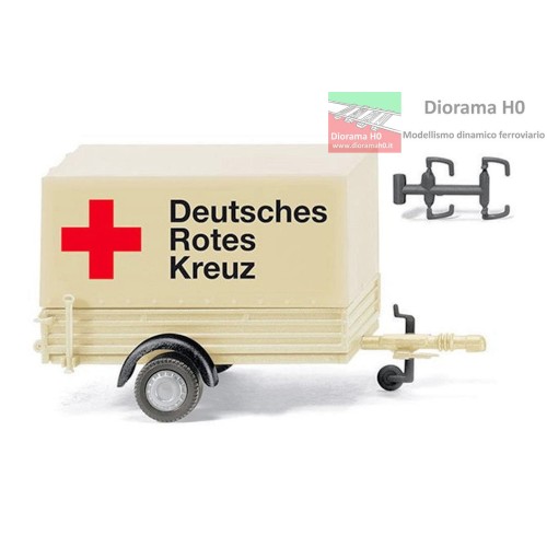 0865 04 WIKING - Rimorchio per Croce Rossa Tedesca DRK 1/87