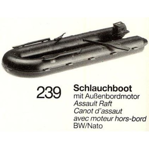 Z239 ROCO Minitanks - Rubber dinghy con accessori   1/87