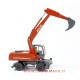 661 01 35 WIKING - Escavatore gommato a braccio lungo 1/87