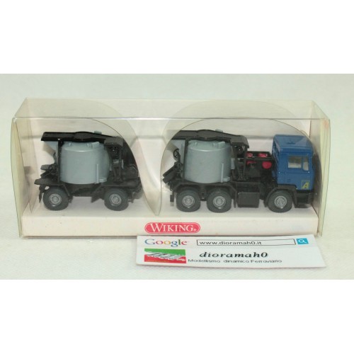 689 02 30 WIKING - MAN trasporto catrame asfalto con rimorchio 1/87 