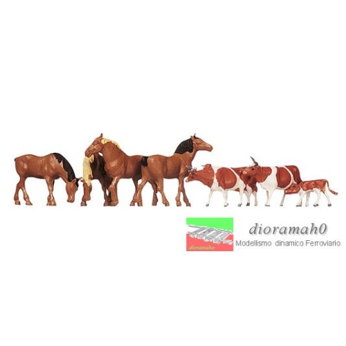 154002 FALLER - Cavalli e mucche 4+4 1:87 154002 FALLER - Cavalli e mucche 4+4 1:87