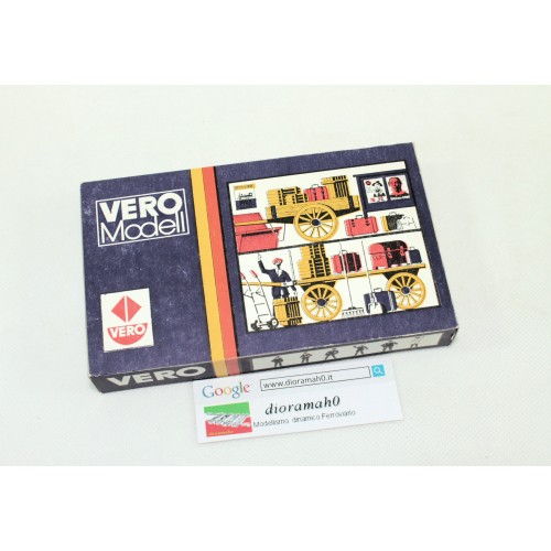6 03 VERO - Personaggi da stazione ferroviaria con carro valigie