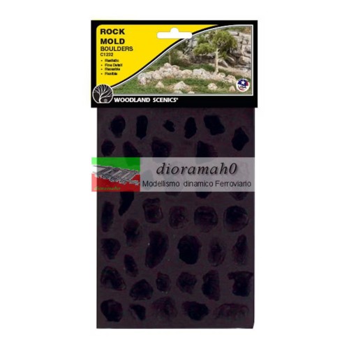 C1232 WOODLAND SCENICS - Stampo in gomma per costruire rocce e massi H0