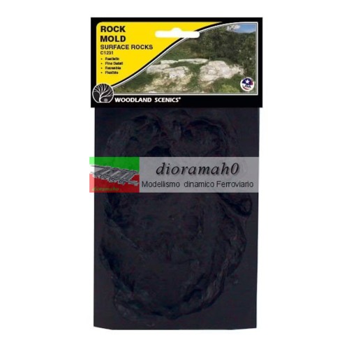 C1237 WOODLAND SCENICS - Stampo in gomma per costruire rocce e massi H0