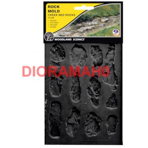 C1246 WOODLAND SCENICS - Stampo in gomma per creare sassi nei fiumi