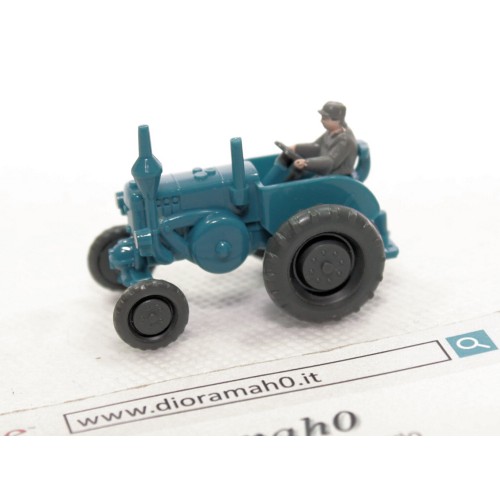 12880 WIKING - Trattore blu con operatore 1/87