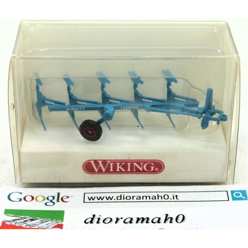 378 01 20 WIKING - Aratro Lemken blu 1/87 