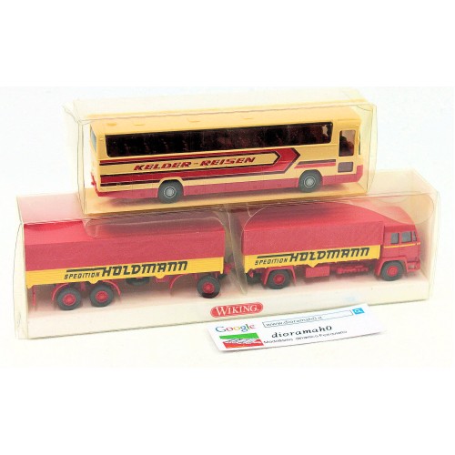 Coppia camion auto snodato e corriera 1/87