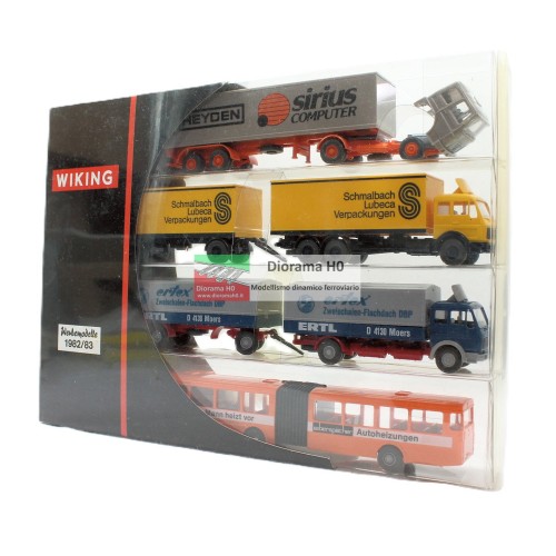 198302 WIKING - Set di 4 automezzi 1:87
