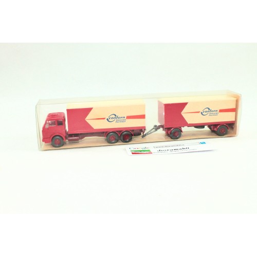 457 WIKING - Autosnodato Mercedes con rimorchio a due assi