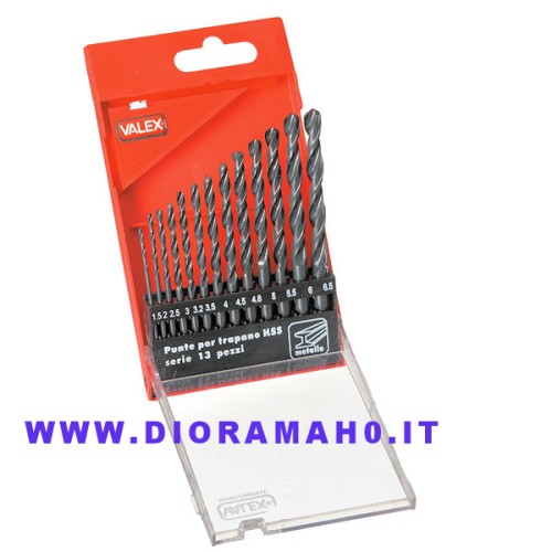 101887 VALEX - Punte per metallo HSS misure assortite 13 PZ