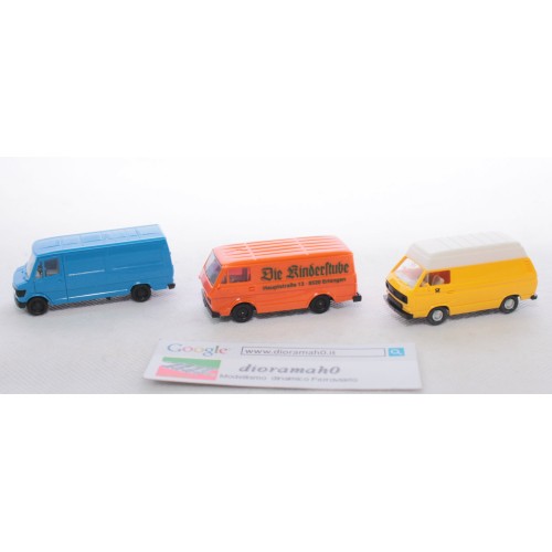 Set di tre furgoni 1/87 HERPA WIKING