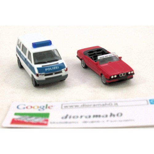 Coppia auto furgone HERPA- BMV Cabrio VW Furgone 1/87