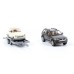 0097 40 37 WIKING - VW Touareg con carrello a bordo Trabant 601 S  1/87